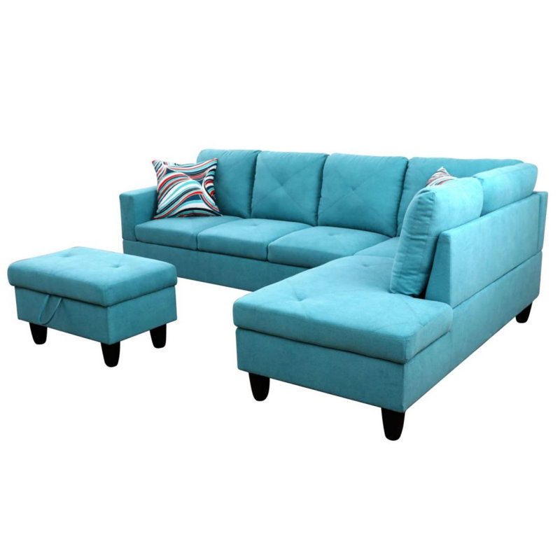 Wayfair teal sectional hotsell